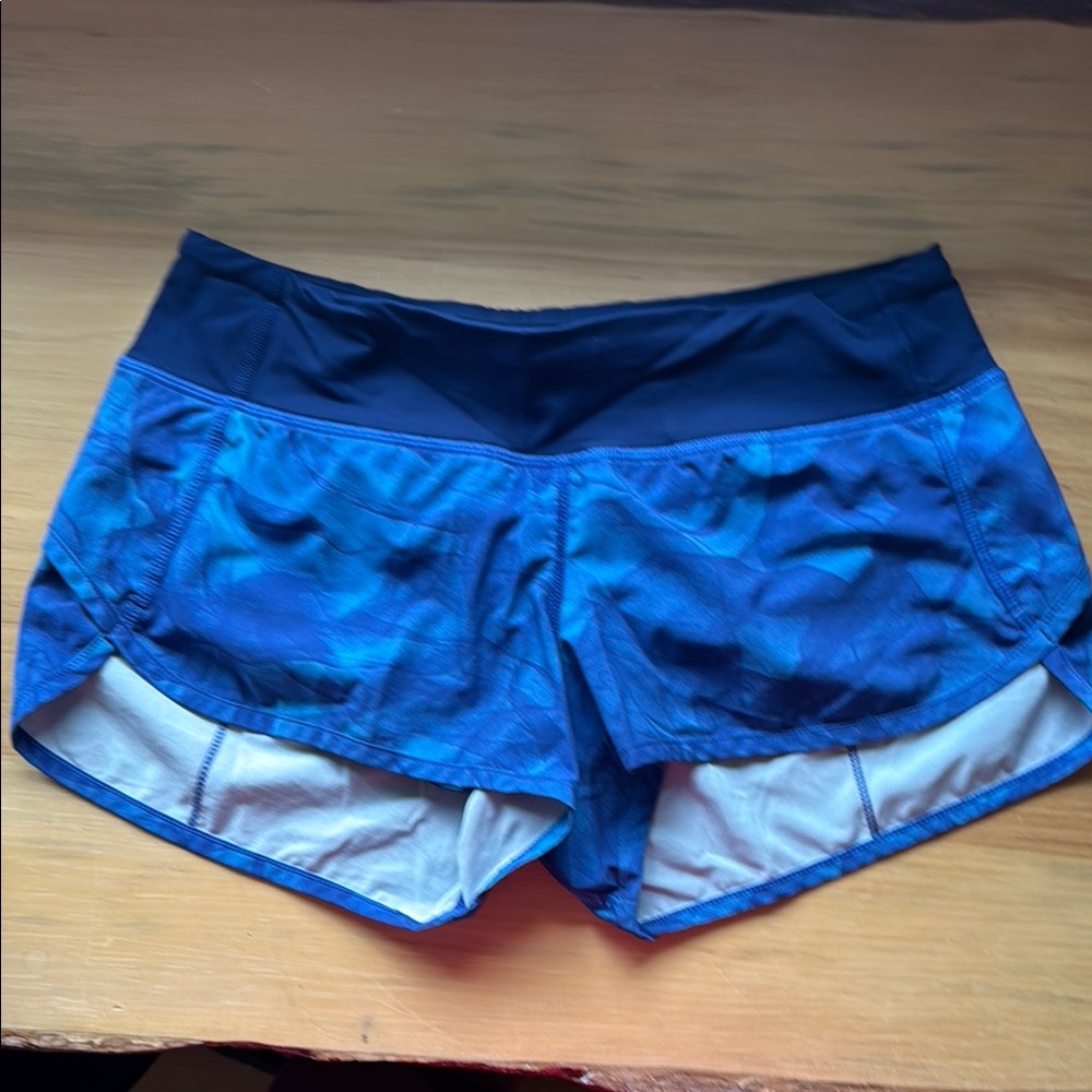 Lululemon Athletica Blue Speed Shorts
